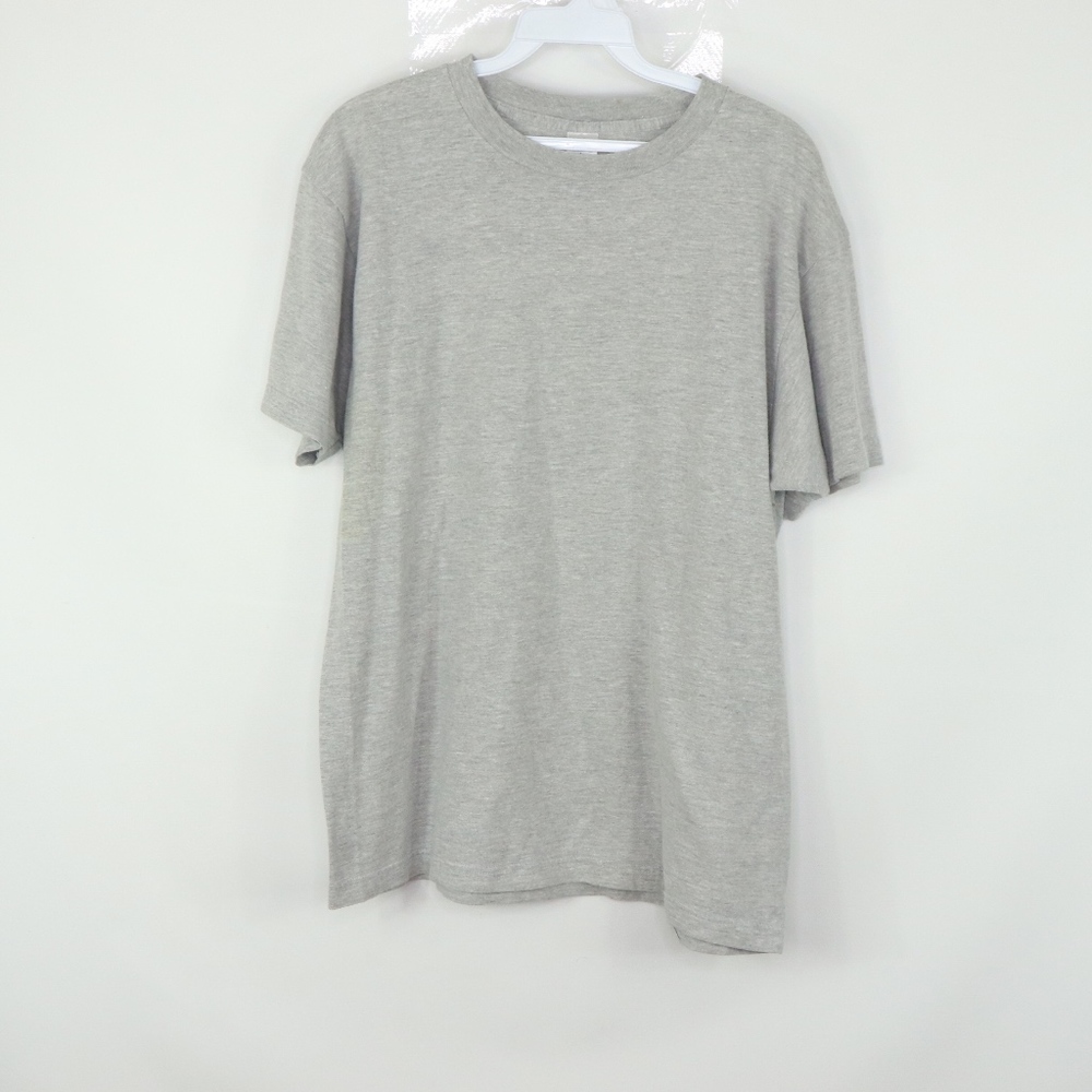 Vtg 90s Mens Large Blank Streetwear T Shirt Gray